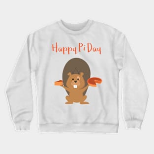 Delicious Pi Day with Pies on Squirrel Hands - Pi Day Crewneck Sweatshirt